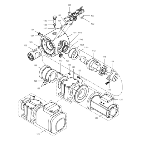 Kit Axe Husky 1050e (24Y524) Graco