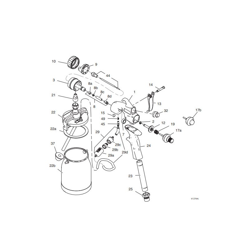 Raccord Godet EDGE / EDGE II (196468) Graco