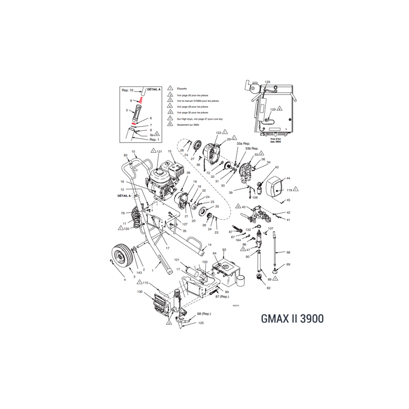 Rondelle de poussée Acier GMAX II (114699) Graco