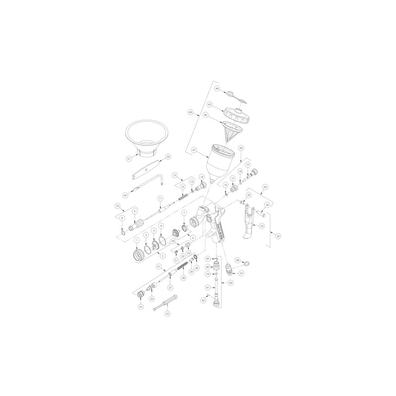 Séparateur x 5 (SRIPRO-2-K5) Devilbiss