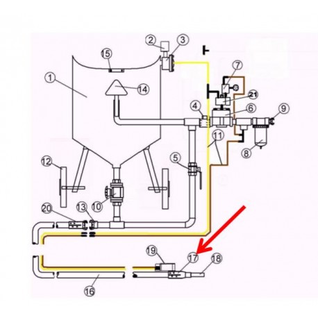 PORTE BUSE NHP-0 POUR TUYAU 13x7 GROS FILETAGE (90269D) clemco