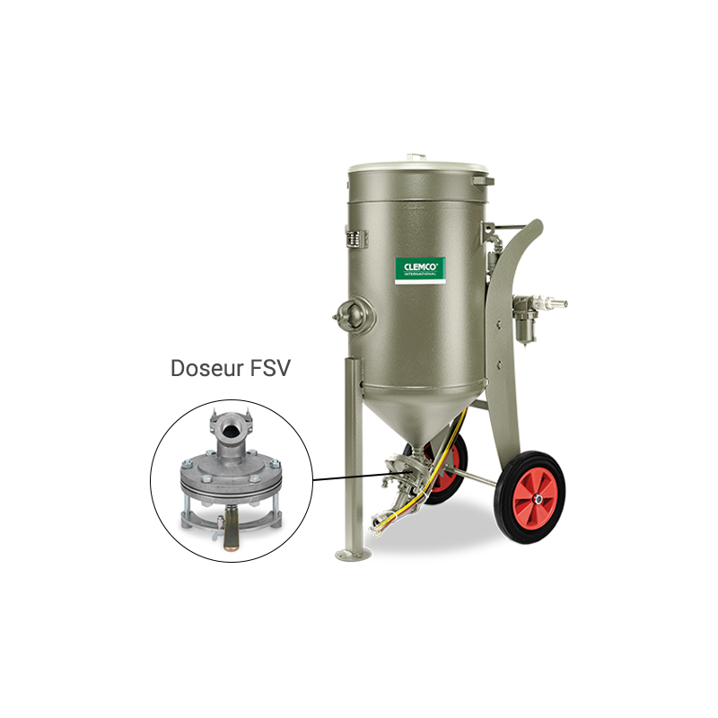 Sableuse Grenailleuse 200L SCWB-2452 Doseur FSV, RMS-2000A, HMS Clemco