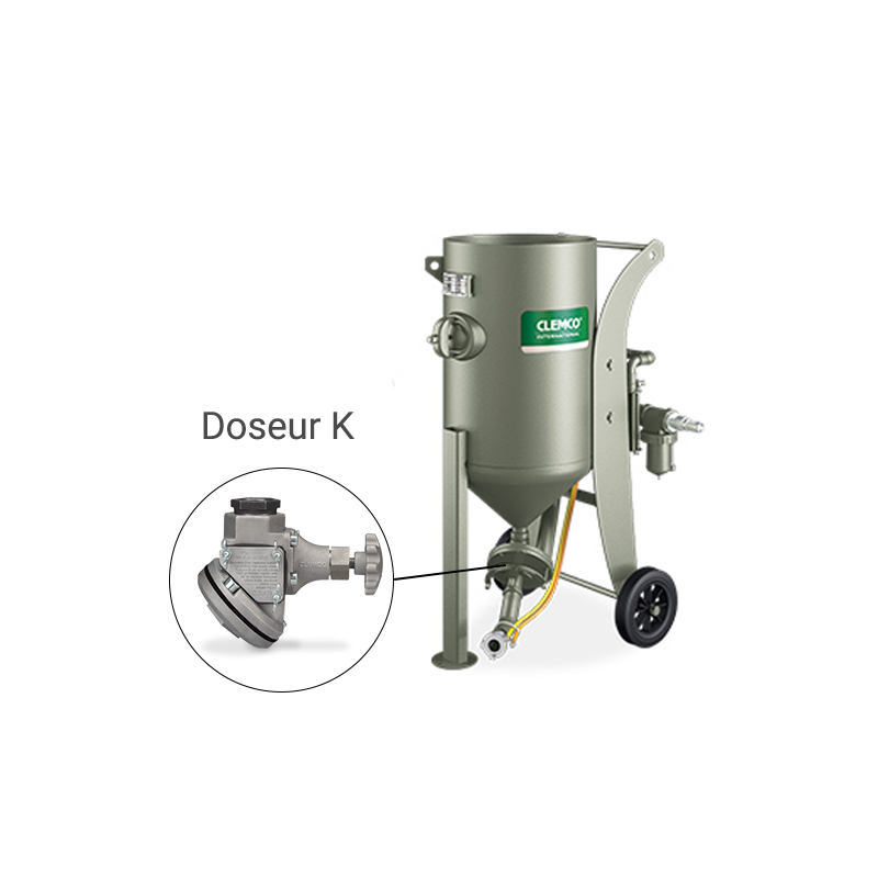 Sableuse Grenailleuse 100L SCW-2040 Doseur Quantum K, RMS-2000A, HMS Clemco