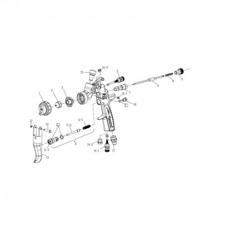 Buse + Aiguille 1,0mm AZ3 HTE2 Iwata