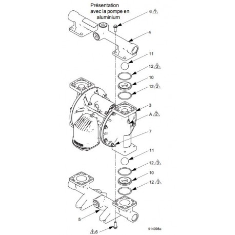 Kit 8 joints torique PTFE Husky 1050 (24B655) Graco