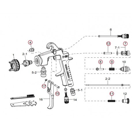 Pochette entretien Pistolet W101/200/300/400 Iwata