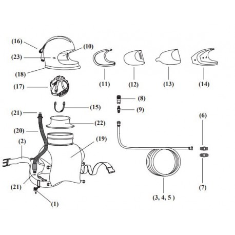 PAQUET DE 25 VISIERE D'USURE 0.02MM POUR APOLLO 60