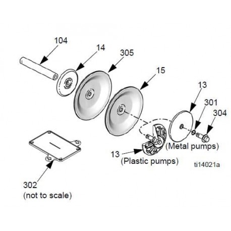 Kit Membranes Husky 1050 PTFE Graco