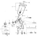 Axe de gâchette AZ3 / AZ1 HTE 2 Iwata W2COM4001