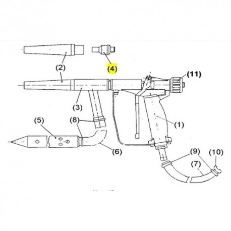 injecteur d'air pistolet succion venturi force clemco sablage