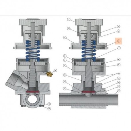 Doseur d'abrasif pneumatique T 1-1/4" ressort