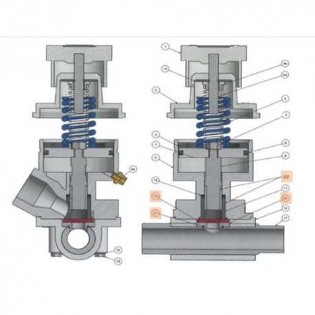 Joint de chemise siège joint torique piston doseur abrasif T clemco