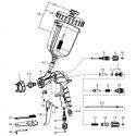 Raccord d'air M1/4" BSP Pistolets (03660300) Iwata