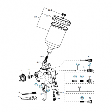 Projecteur 1.3mm W400 WB2 (78834610) Iwata