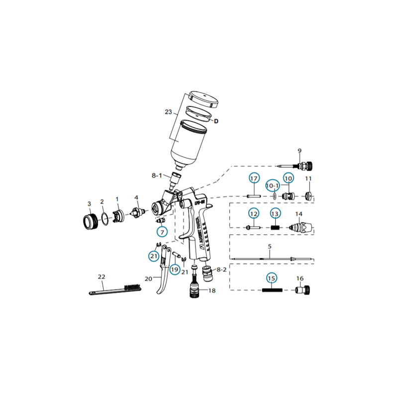Raccord Produit Inox LPH80 (93753530) Iwata