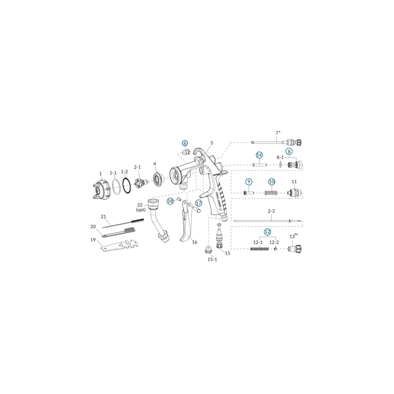 Diffuseur d'air WS-200 (93007750) Iwata