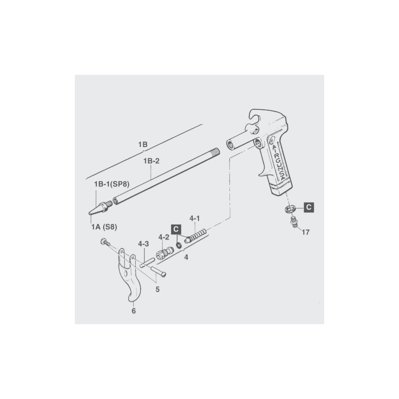 Clapet d'air P6/PL6/AE7/ST/ST1/S8/SP8 (W2011330300) Iwata