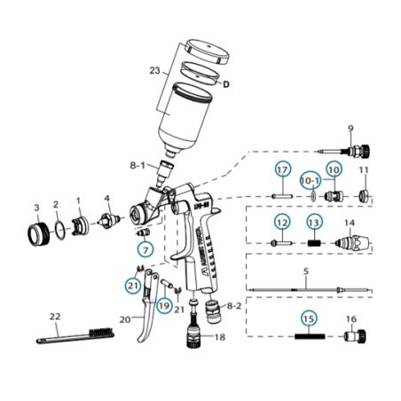 Ressort aiguille LPH80 (73015880) Iwata