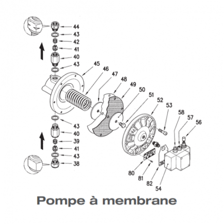 Pompe à membrane Rinçage Laveur IWK (1020SOL31) Iwata