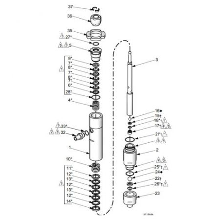 Kit de réparation de joints (24A252) Graco