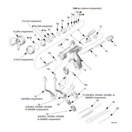 Kit Réparation de joints G15/G40 (249422) Graco