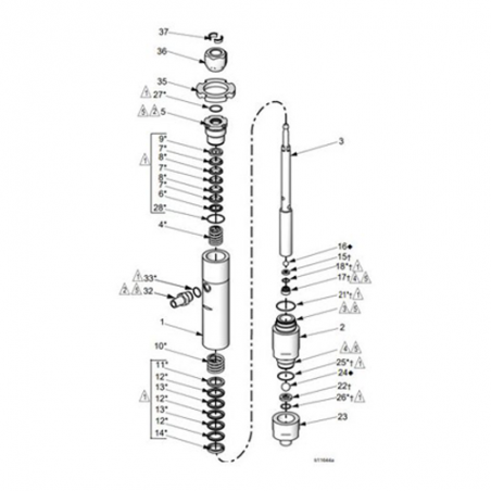 Kit Joints en V en PTFE chargé de carbone LW150A (26C712) Graco
