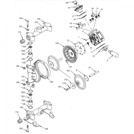 Kit Joints Husky 716 (D05000) Graco