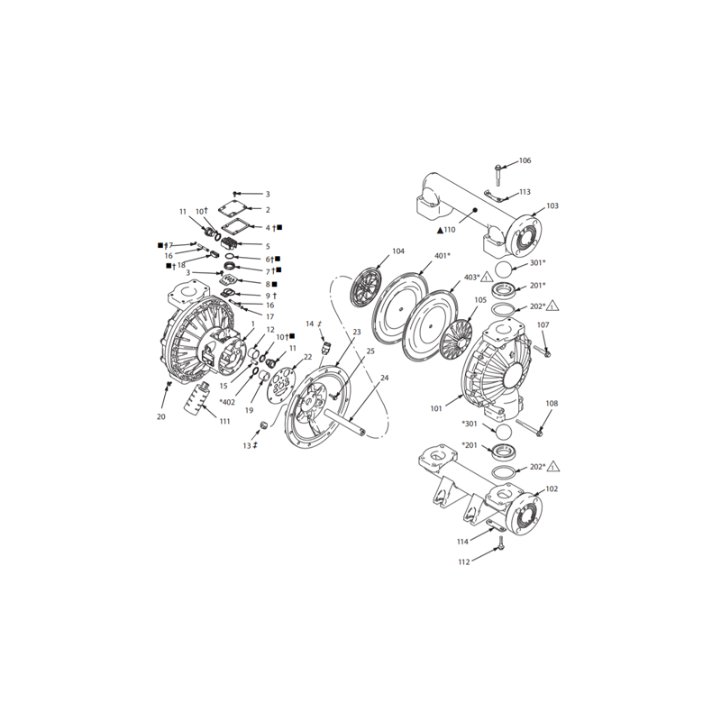 Kit Joints PTFE Husky 2150 (26B352) Graco