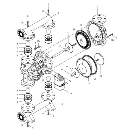 Kit Joints PTFE et Fluoroélastomère Husky 2200 (24V978) Graco