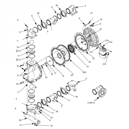 Kit Joints PTFE Husky 3300 (24K927) Graco