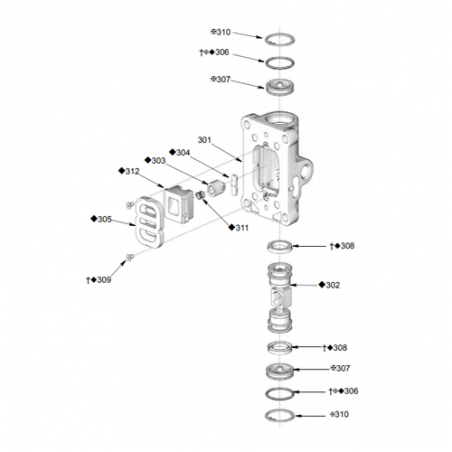 Kit Réparation Vanne d'air Mini Merkur ES (24A537) Graco