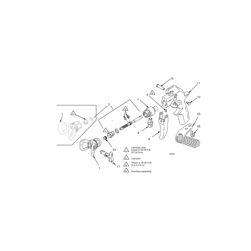 Kit Réparation Pistolet Silver Plus / Flex Plus (235474) Graco