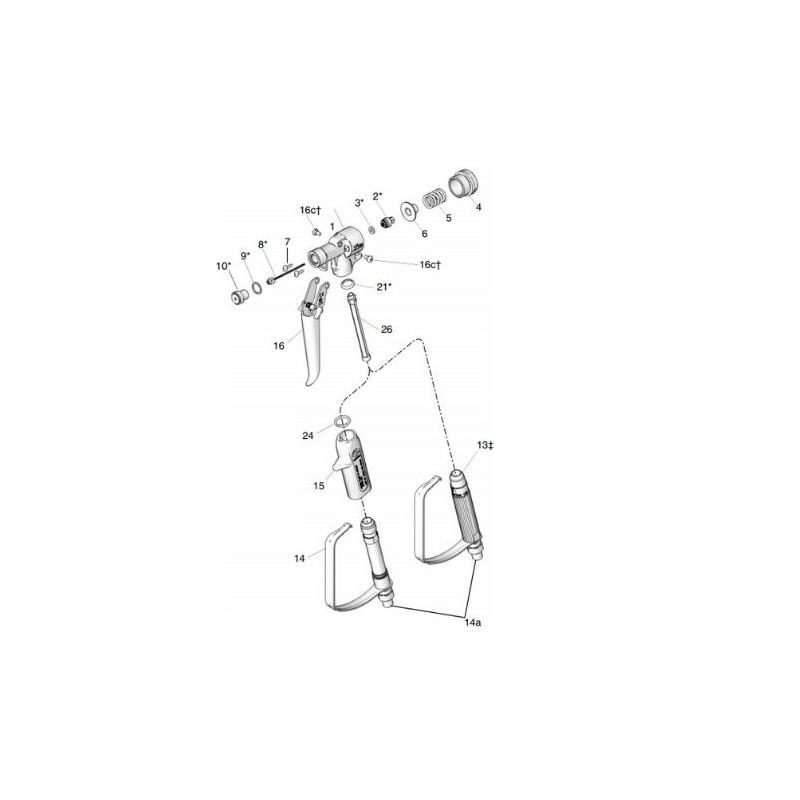 Kit gâchette XTR7 / XTR 7+ (287449) Graco