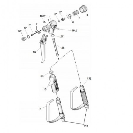 Kit gâchette XTR7 / XTR 7+ (287449) Graco