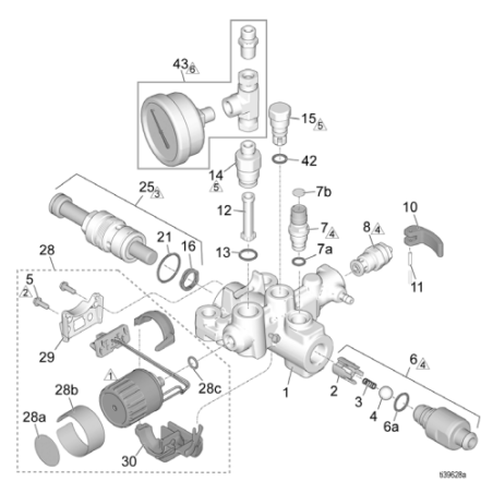 Presse étoupe Pompe GX (16D531) Graco