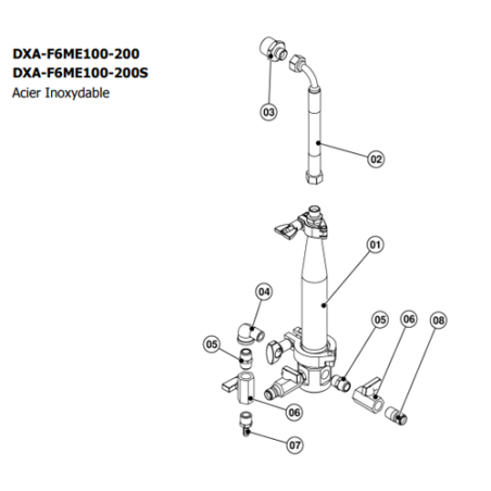 Tuyau d'alimentation du filtre 3/8" DVX-360 Binks