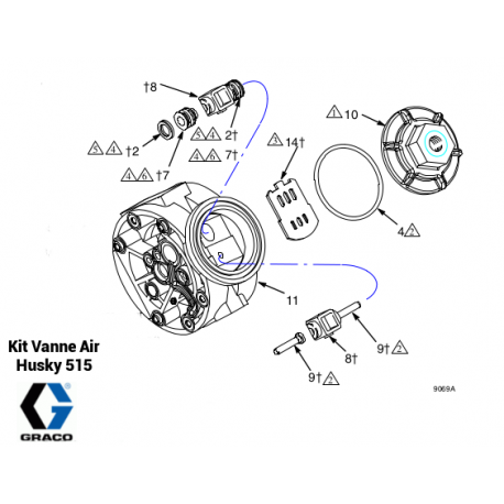 Couvercle Pompe Husky 515/716 (192597) Graco