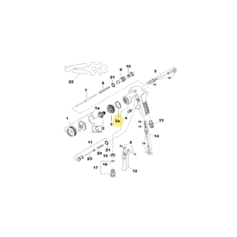 Kit 5 Joints bague déflecteur (GTI-33-K5) Devilbiss