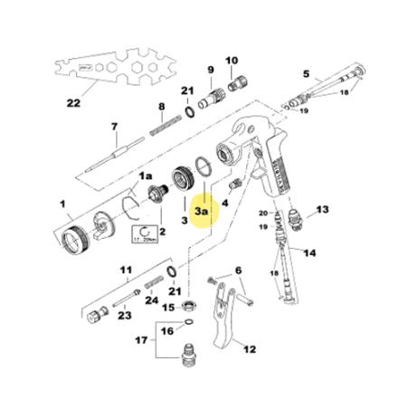 Kit 5 Joints bague déflecteur (GTI-33-K5) Devilbiss